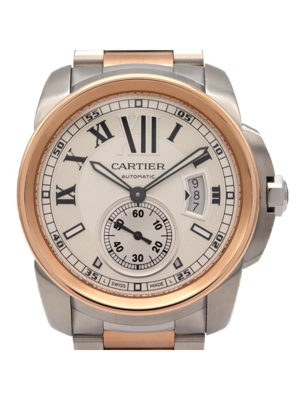 Cartier Calibre de Cartier LM PG Stainless Steel Pink Gold Automatic